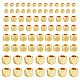120 Pcs 4 Sizes Brass Cube Beads KK-HY0003-66-1