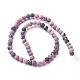 Frosted Natural Rhodonite Round Bead Strands G-E487-12-4mm-3