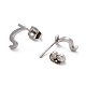 304 Stainless Steel Greek Alphabet Stud Earrings STAS-D007-07P-18-2