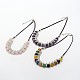 Trendy Mixed Stone Glass Beads Bib Statement Necklaces NJEW-JN00977-1