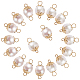Nbeads 20 pz charms connettore perle di perle d'acqua dolce coltivate naturali FIND-NB0002-30-1