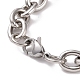 201 bracelet chaines cable chunk en acier inoxydable pour homme femme X-BJEW-G618-04P-B01-3
