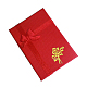 Rouges pendentifs boîtes avec ruban BC012-1