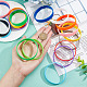 GORGECRAFT 36PCS 12 Colors Mini Silicone Rubber Bands 2-1/2 inch Elastic Rubber Wrapping Bands Thick Strap Set Bands for Wrapping Notebook Outdoor File Folders Office Home School Bank Gifts Packing BJEW-GF0001-12-4