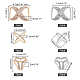 Chgcraft 6 stücke 6 stil kristall unendlich geformt & x-form & drei ringform strass schal schnalle ringe JEWB-CA0001-03-2