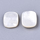 Natural White Shell Mother of Pearl Shell Cabochons SHEL-R047-16-2