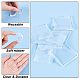 GORGECRAFT 8PCS Transparent Silicone Door Handle Bumper Soft Square Wall Protector Self Adhesive Door Knob for Wall Shield Guard Sliding Clear Door Bumpers Stopper Silencer DIY-WH0366-53-3