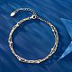 925 Sterling Silver Satellite & Paperclip Chains Double-Layer Multi-strand Bracelet STER-M116-10G-2