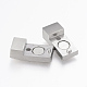 304 Stainless Steel Magnetic Clasps with Glue-in Ends STAS-F130-44P-2