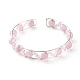 Natural Rose Quartz Beads Reiki Healing Cuff Bangle X1-BJEW-TA00023-01-1