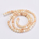 Chapelets de perles de pierres en jade jaune teinte G-R271-6mm-Y17-3