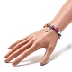 Imitation Pearl Beaded Stretch Bracelet with Drop Charm for Kids BJEW-JB07638-3