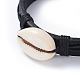 Adjustable Cowhide Leather Cord Braided Bracelets BJEW-JB04438-02-2
