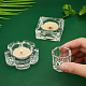 SUPERFINDINGS 9Pcs 3 Style Glass Dappen Dish/Lid Bowl Cup Crystal Dish MRMJ-FH0001-15-3