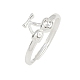 925 регулируемое кольцо из стерлингового серебра для женщин RJEW-P157-01S-3