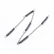 Non-Magnetic Synthetic Hematite Beads Handmade Chains AJEW-JB00405-6-1