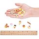 PandaHall Elite 100pcs Mixed Shapes Yellow Resin Bread/Donut/Sandwich Cabochons For Hair Clip Making And Craft Making CRES-PH0003-11-4