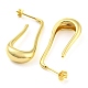 Rack Plating Brass Teardrop Stud Earrings EJEW-P242-04G-2