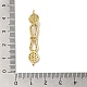 Rack Plating Brass Micro Pave Clear Cubic Zirconia Connector Charms KK-K377-79G-3