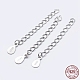 925 Sterling Silver End with Extender Chains and Drop Charms X-STER-F036-26S-40mm-1