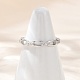 Регулируемые кольца из стерлингового серебра с кубическим цирконием для женщин RJEW-B128-03-1
