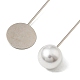 Ferro con bastoncini per capelli in imitazione di perle in ABS MAK-K021-04P-3