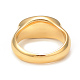 Ion Plating(IP) 304 Stainless Steel Oval Signet Ring for Women RJEW-I096-27G-3