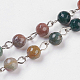 Natürliche indische Achat handgefertigte Perlenketten X-AJEW-JB00438-01-1
