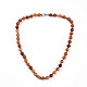 Ожерелья из граненых круглых бусин натурального красного авантюрина диаметром 8 мм NJEW-F327-01A-04-01-1