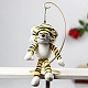 Dibujos animados pp algodón felpa simulación suave peluche juguete tigre colgantes decoraciones HJEW-K043-07-1