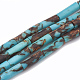 Brins de perles assemblées en bronzite et turquoise synthétique X-G-S322-004-1