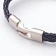 Braided Leather Cord Bracelets BJEW-H109-1-2