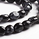 Naturschneeflocke Obsidian Perlen Stränge G-D0002-B19-3