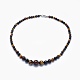 Oeil de tigre naturel perles de graduation colliers et bracelets ensembles de bijoux SJEW-L132-09-2