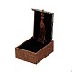 Chinoiserie Buddhist Jewelry Packaging Burlap Pendant Boxes OBOX-O001-B-02-2