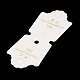 Piega sopra le carte da esposizione di gioielli in carta di cartone con parole stampate in oro per riporre collane e braccialetti CDIS-M005-24-4