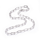Collares de cadena de 304 acero inoxidable NJEW-L160-013P-2