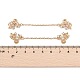 Стойки обшивки латунь микро проложить кубического циркония бусы KK-F879-17G-3