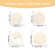 CHGCRAFT Brass Filigree Flat Round Charms Connectors Links Hollow Out with Sea Theme Pattern with Long-Lasting Plated for Jewelry Making KKC-CA0001-08-2
