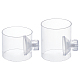 Superfindings 2pcs 2 estilos tubo alimentador de alimentos de acrílico transparente para camarones de acuario AJEW-FH0001-40-1