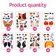 CREATCABIN 48 Sheets 8 Styles Make a Face Animal Stickers Make Your Own Dogs Cats Stickers Mix and Match Stickers Self Adhesive Decals for DIY Craft Birthday Party Favors Supplies Decorations DIY-WH0467-002-4