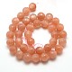 Aaa grade sunstone de pierre naturelle perles rondes à facettes brins G-E251-35-6mm-3