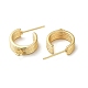 Brass Ring Stud Earring Finding KK-C042-09G-2