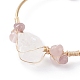 Bracelet manchette enveloppant de perles de cristal naturel et de pierres mélangées BJEW-JB07262-5
