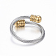 Trendy conjuntos de anillos y brazaletes de torque de 304 acero inoxidable SJEW-H073-10-6