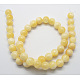 Natürliche gelbe Jade Perlen X-G-Q276-1-2