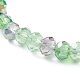 Bracelet extensible en perles de verre rondes avec tube en acrylique BJEW-JB07983-6