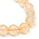 Faceted Round Natural Citrine Bead Strands G-R346-10mm-06-2