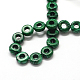 Donut Dyed Synthetical Malachite Bead Strands G-Q443-09-2