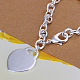 Brass Heart Charm Bracelets For Women BJEW-BB12632-3